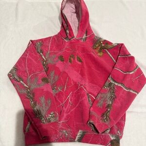 Realtree Pink Camouflage Kids Hoodie